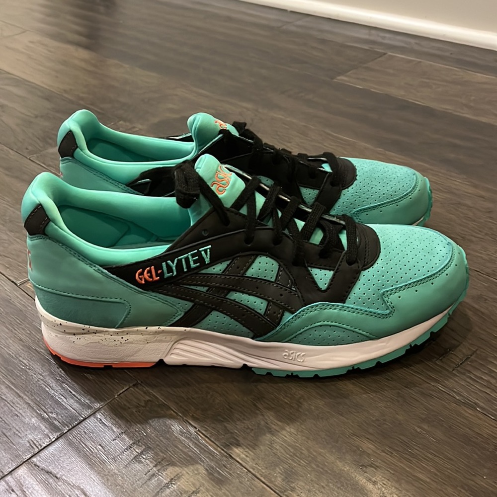 ASICS Gel Lyte V Miami Shoes Sneakers new turquoise H607N 7890 Men’s Size 11.5 - Picture 2 of 10